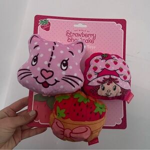 Strawberry Shortcake Squeaker Dog Toy Bundle LIMITED EDITION 3 Piece Set